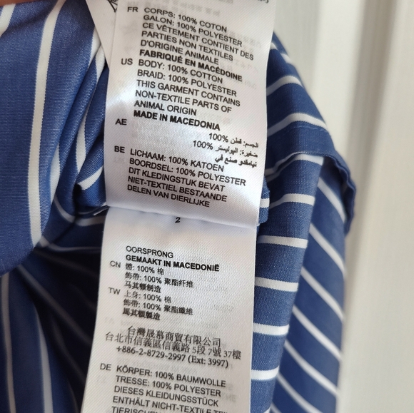 Sandro Daniela Striped Lace-Sleeve Top - Picture 8 of 12